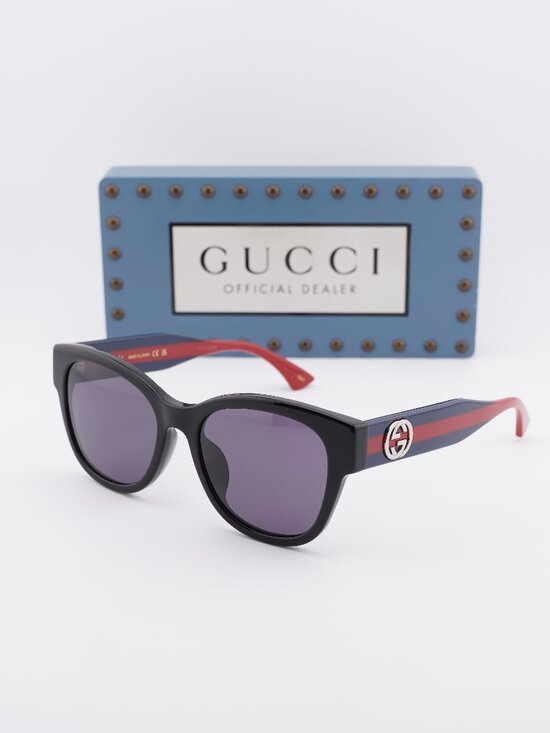 Gucci GG1866SK 004 Square Sunglasses – Black/Blue /Violet main image 7